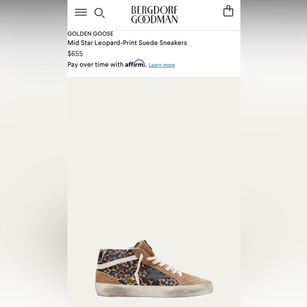 Mid Star Leopard Print Suede Golden Goose Sneakers